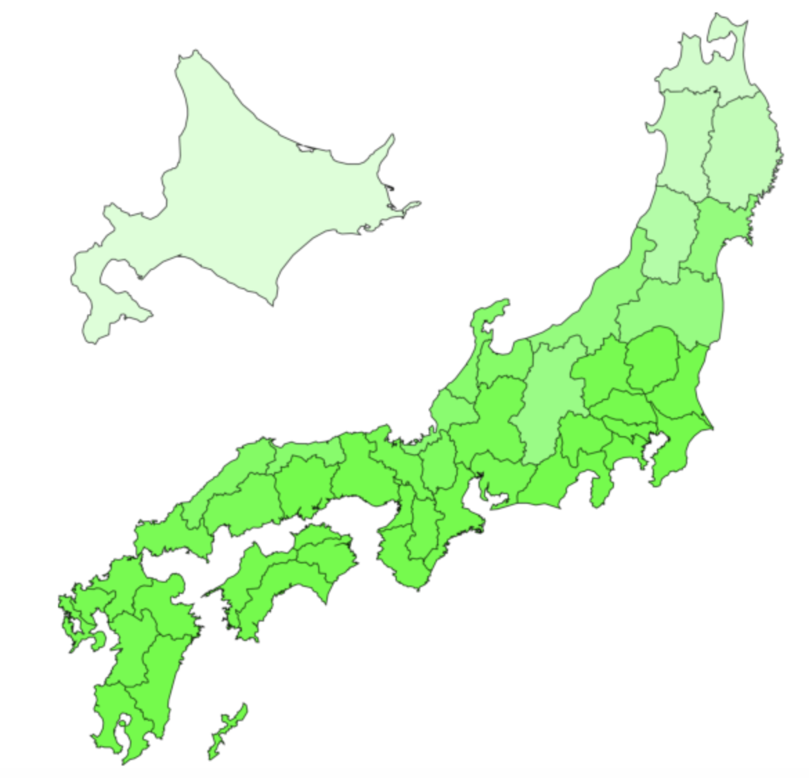 都 道府県 色分け